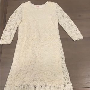 Cat & Jack Girls Cream Lace Dress Size 10/12